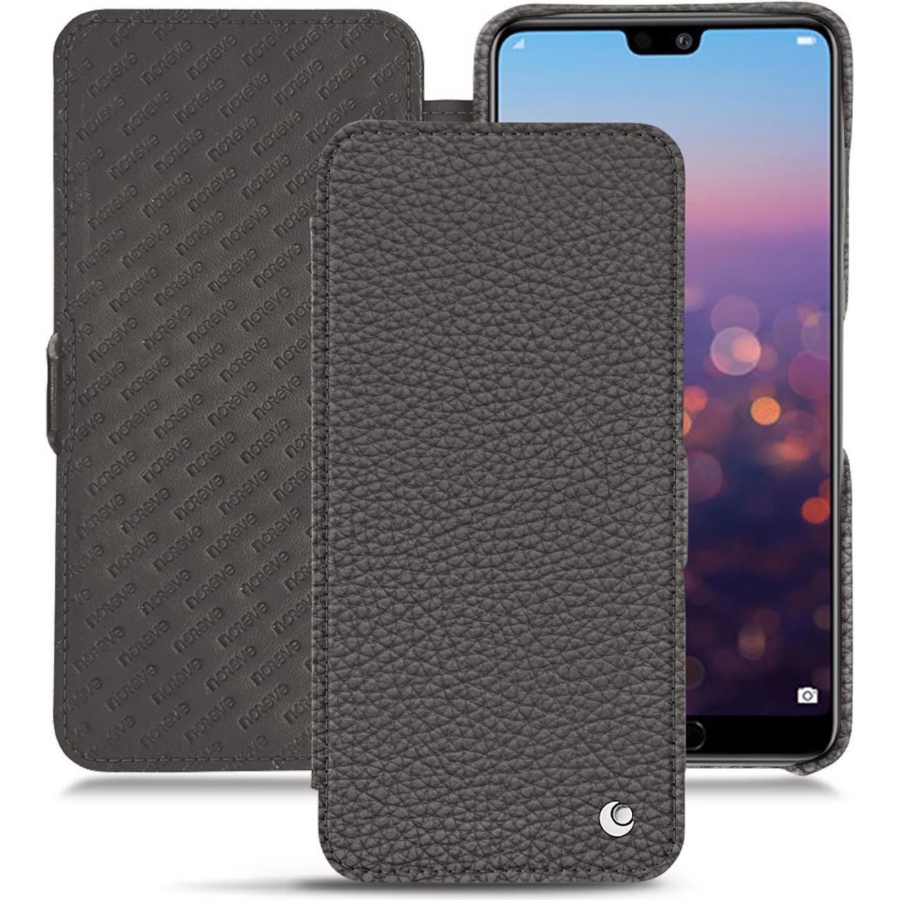 Noreve Lederschutzhülle horizontal (Huawei P20 Pro), Smartphone Hülle, Grau