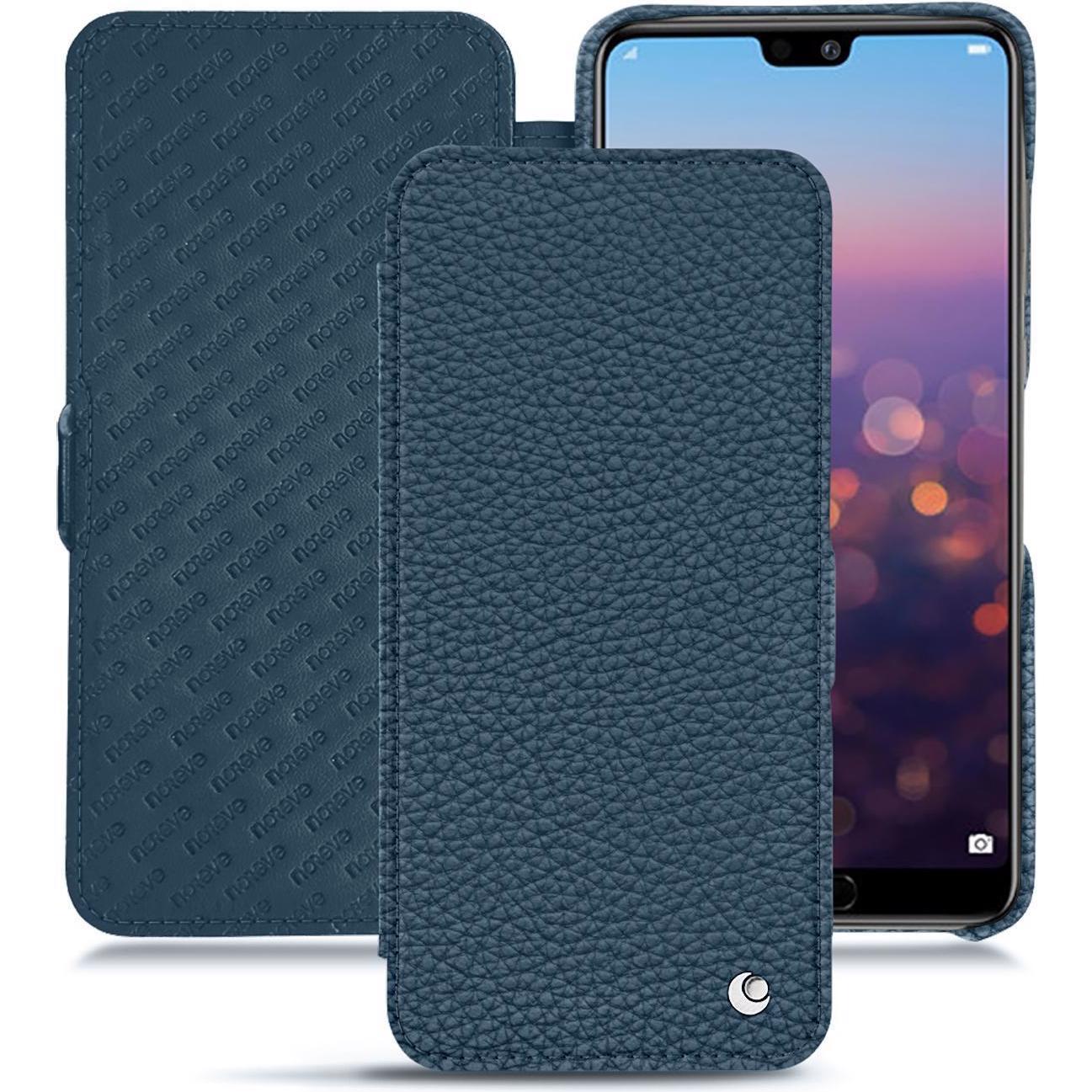 Noreve Lederschutzhülle horizontal (Huawei P20 Pro), Smartphone Hülle, Blau