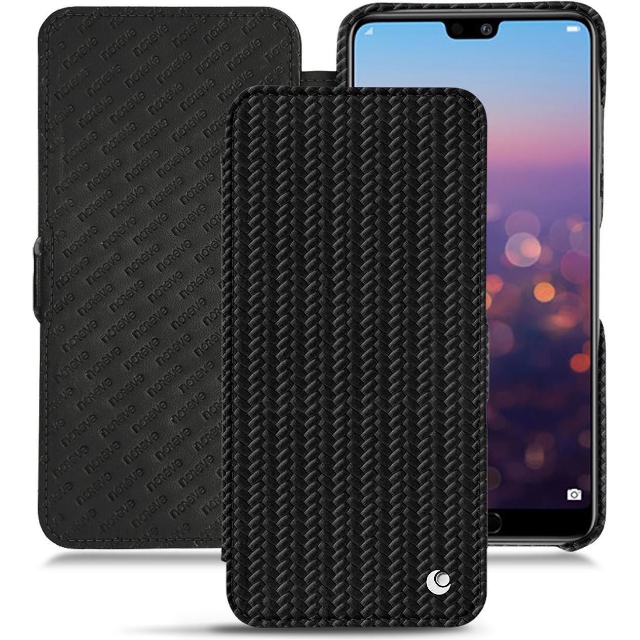 Noreve Lederschutzhülle horizontal (Huawei P20 Pro), Smartphone Hülle, Schwarz