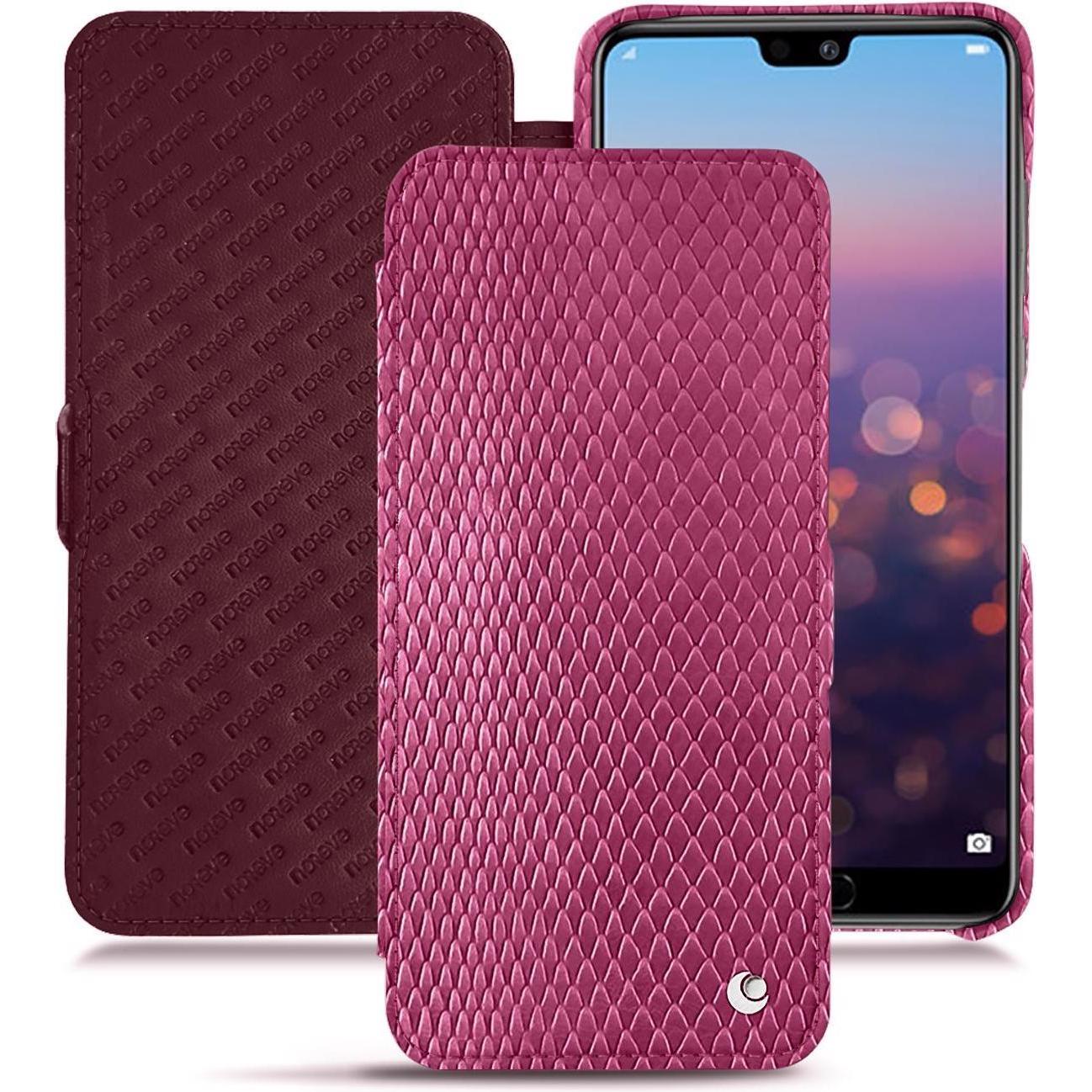 Noreve Lederschutzhülle horizontal (Huawei P20 Pro), Smartphone Hülle, Rosa
