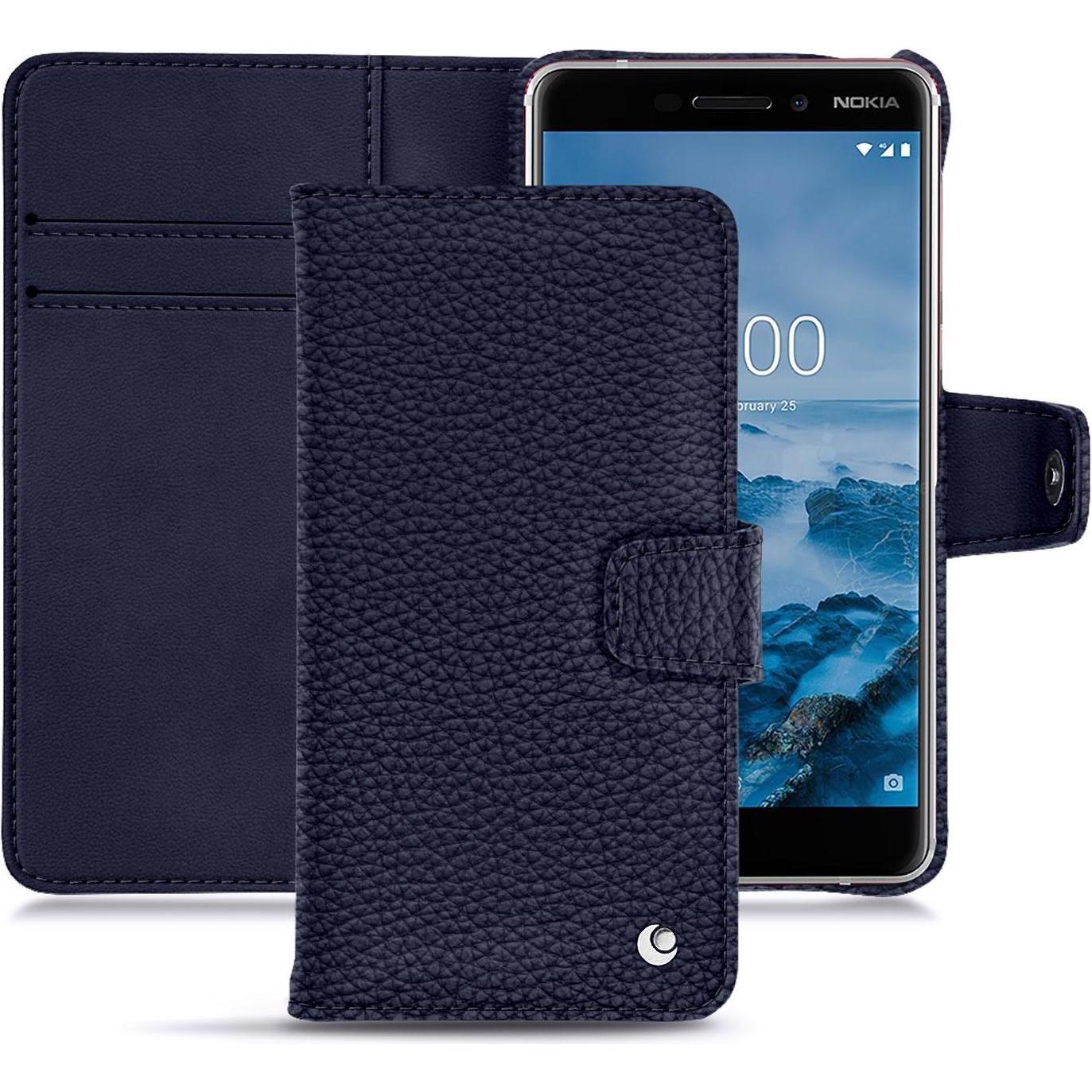 Noreve Lederschutzhülle Wallet (Nokia 6 (2018)), Smartphone Hülle, Violett