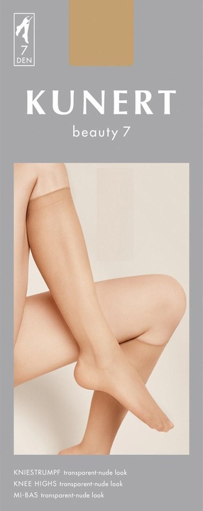 Actual product image Kunert Beauty 7 (3-pack) fine knee-length socks, colour 352 teint, size 39-42 (7 DEN, 39 - 42)
