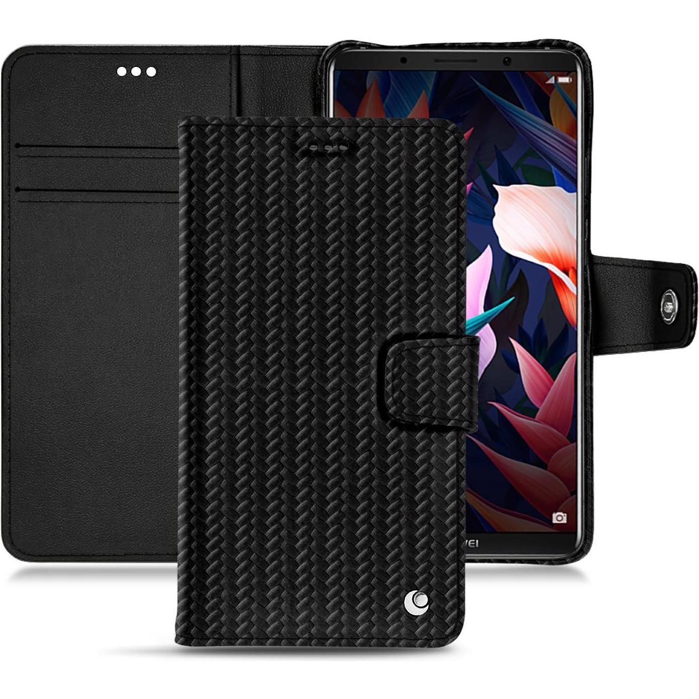 Noreve Lederschutzhülle Wallet (Huawei Mate 10 Pro), Smartphone Hülle, Schwarz