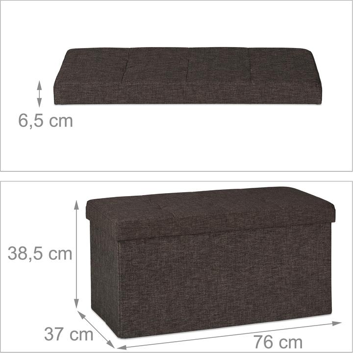 Image du produit Relaxdays Banc rangement (76 cm)