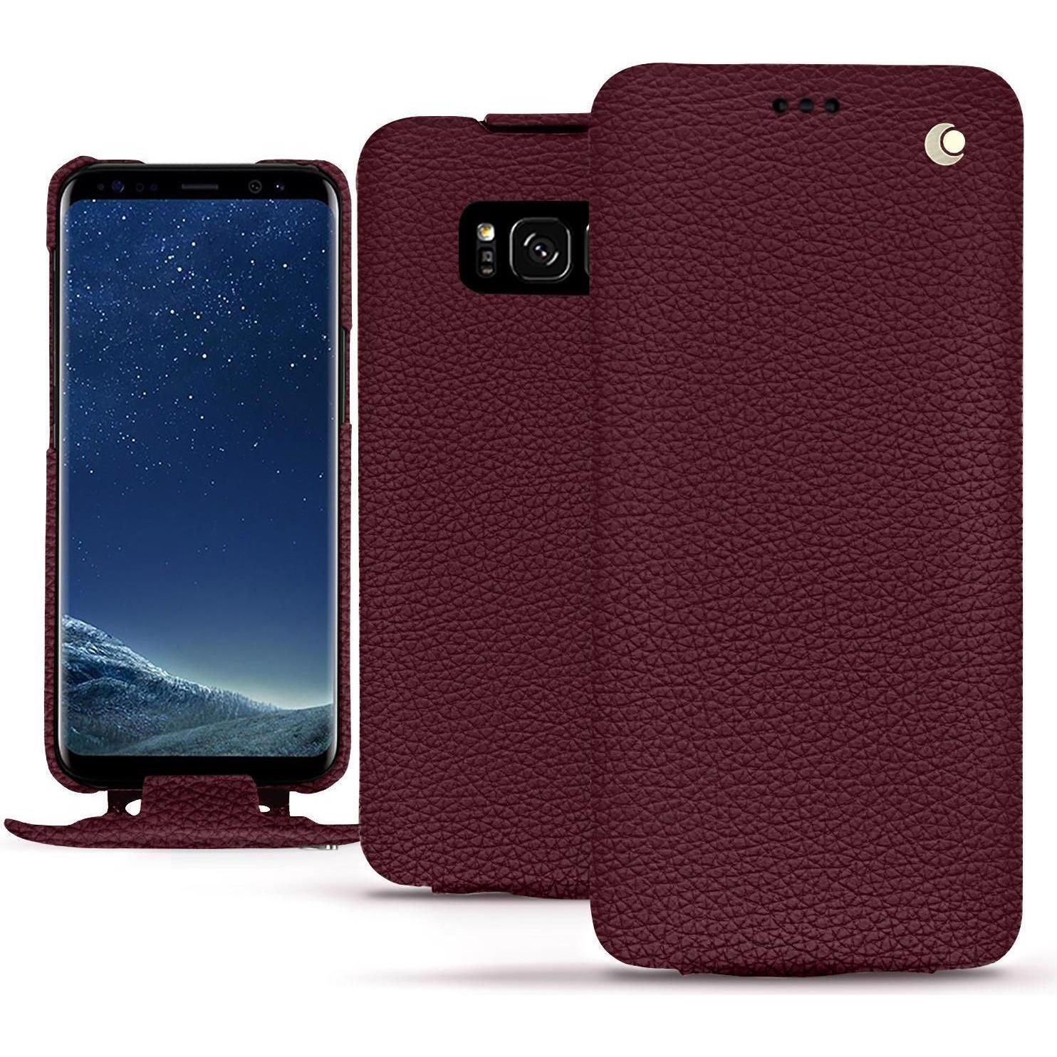 Noreve Lederschutzhülle vertikal (Samsung Galaxy S8+), Smartphone Hülle, Violett
