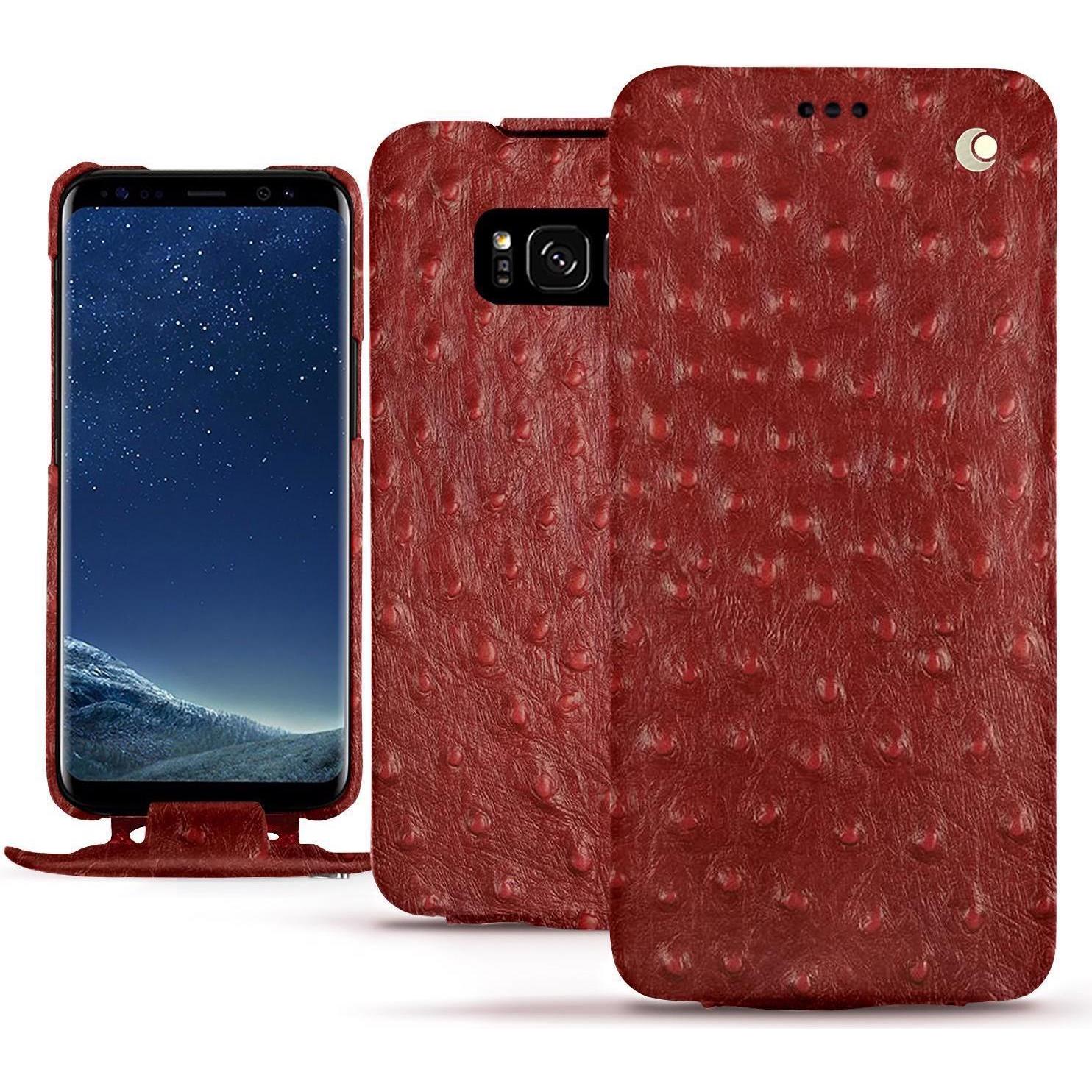 Thumbnail - Noreve Lederschutzhülle vertikal (Samsung Galaxy S8+), Smartphone Hülle, Rot