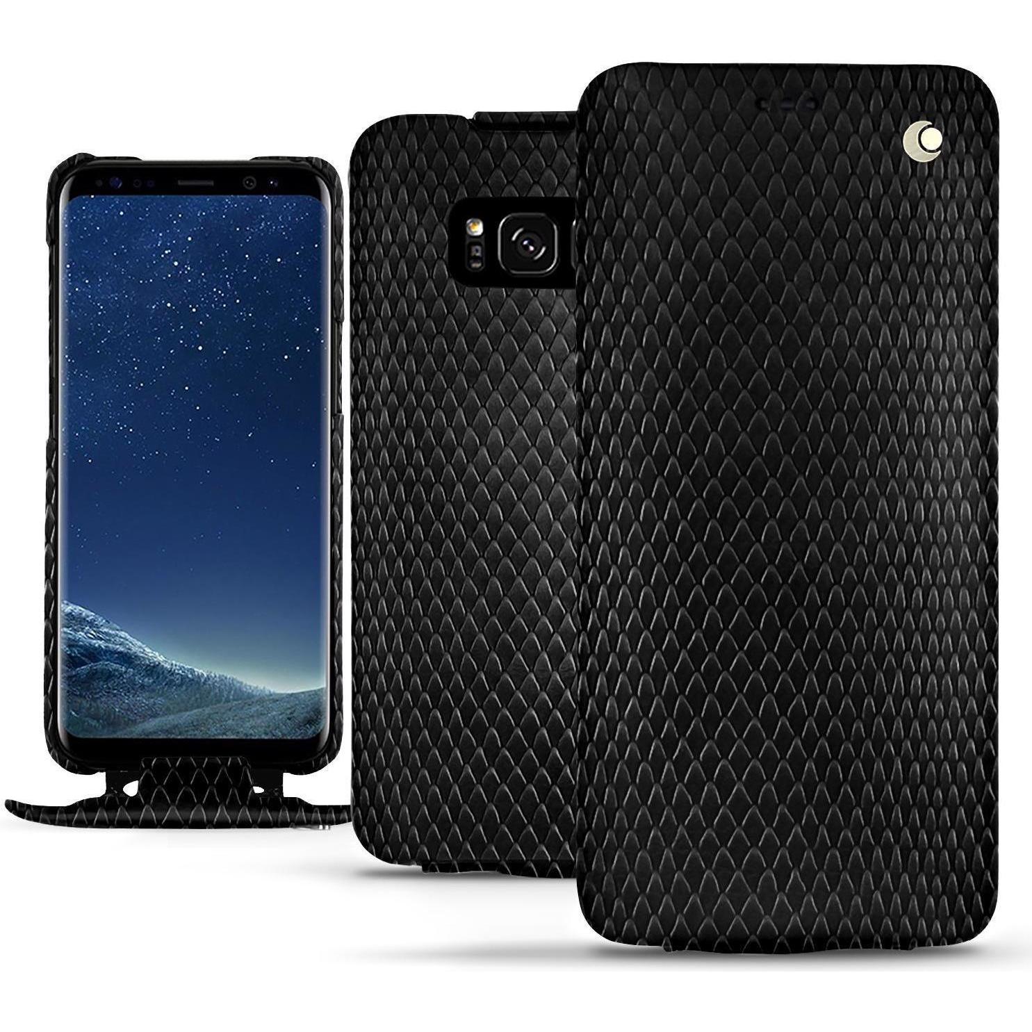 Thumbnail - Noreve Lederschutzhülle vertikal (Samsung Galaxy S8+), Smartphone Hülle, Schwarz