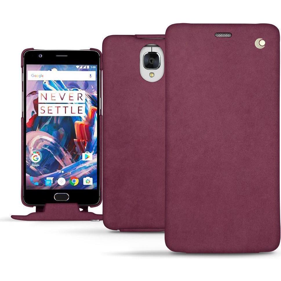 Thumbnail - Noreve Lederschutzhülle vertikal (OnePlus 3), Smartphone Hülle, Violett