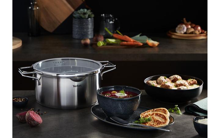 Produktbild Tefal Nordica Kochtopf mit Deckel 24 cm (24 cm, Kochtopf, Edelstahl)
