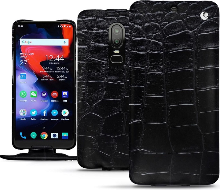 Actual product image Noreve Leather cover vertical (OnePlus 6)