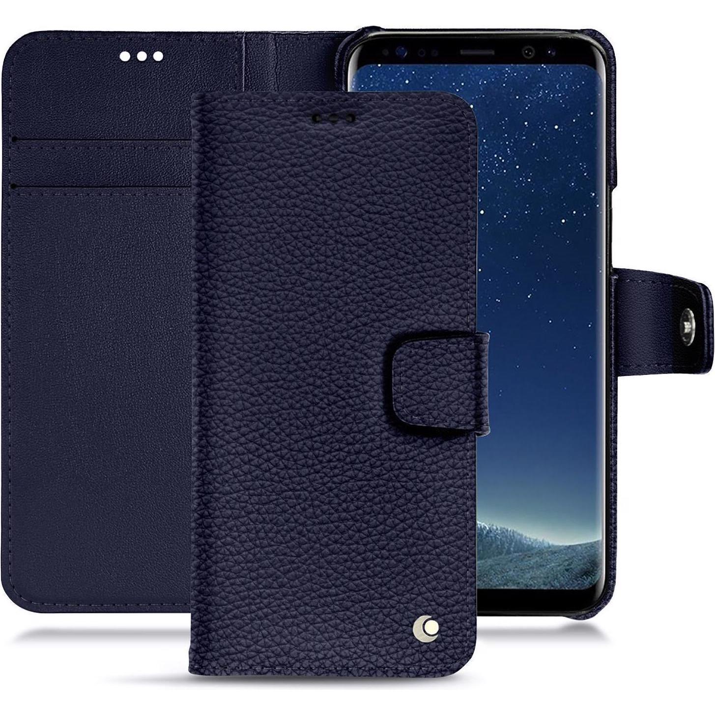 Noreve Lederschutzhülle Wallet (Samsung Galaxy S8+), Smartphone Hülle, Violett