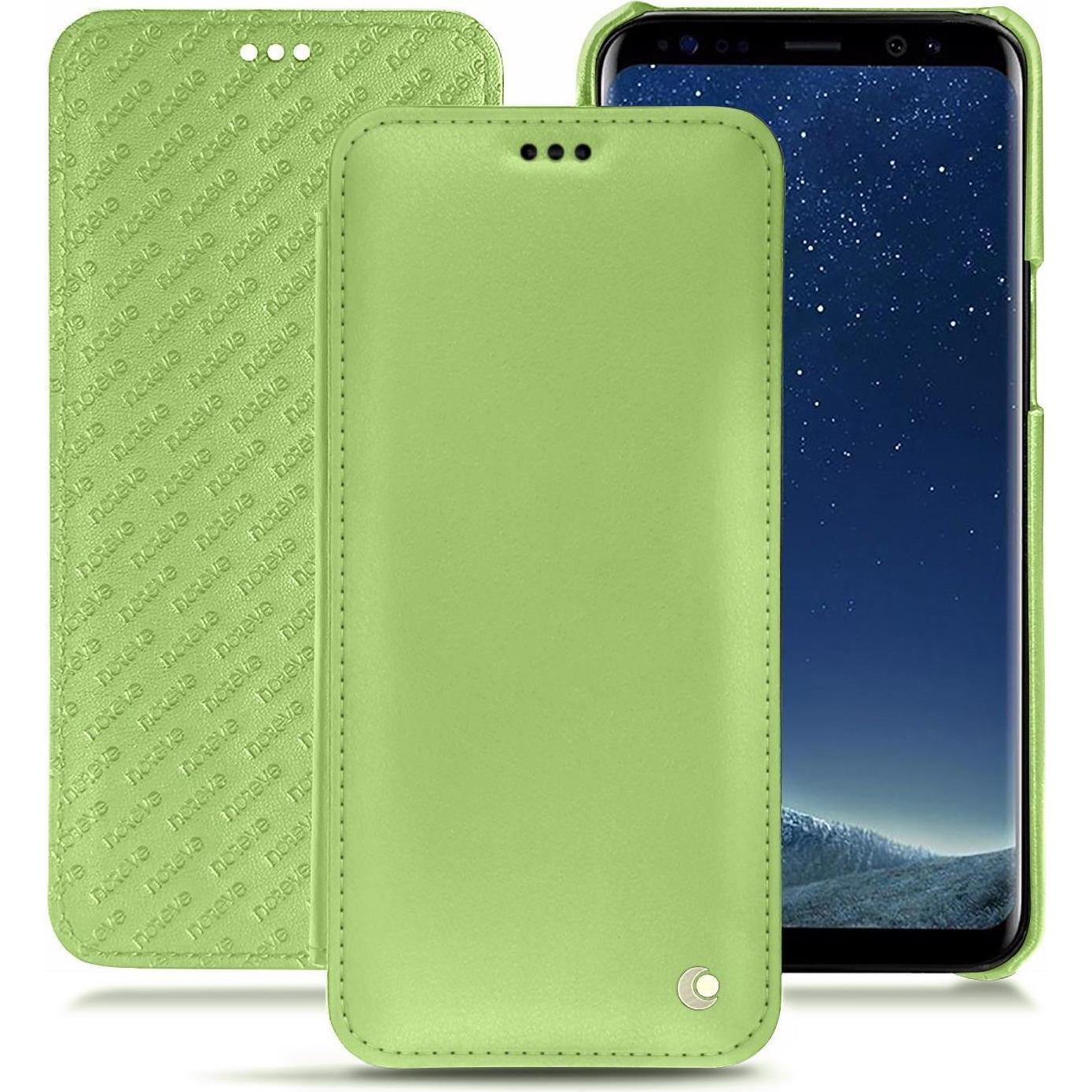 Noreve Lederschutzhülle horizontal (Samsung Galaxy S8+), Smartphone Hülle, Grün