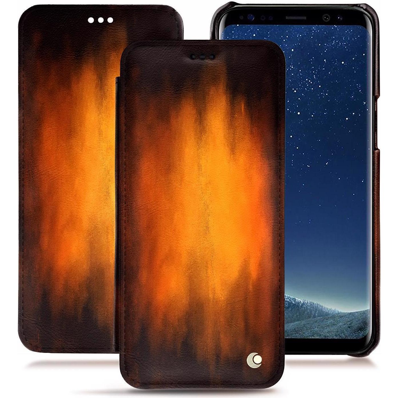 Thumbnail - Noreve Lederschutzhülle horizontal (Samsung Galaxy S8+), Smartphone Hülle, Violett