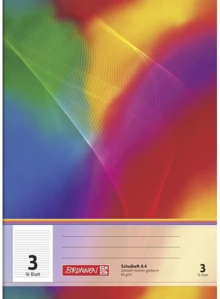 Produktbild Schulheft DIN A4 liniert 3 16 Bl. (A4, Liniert)