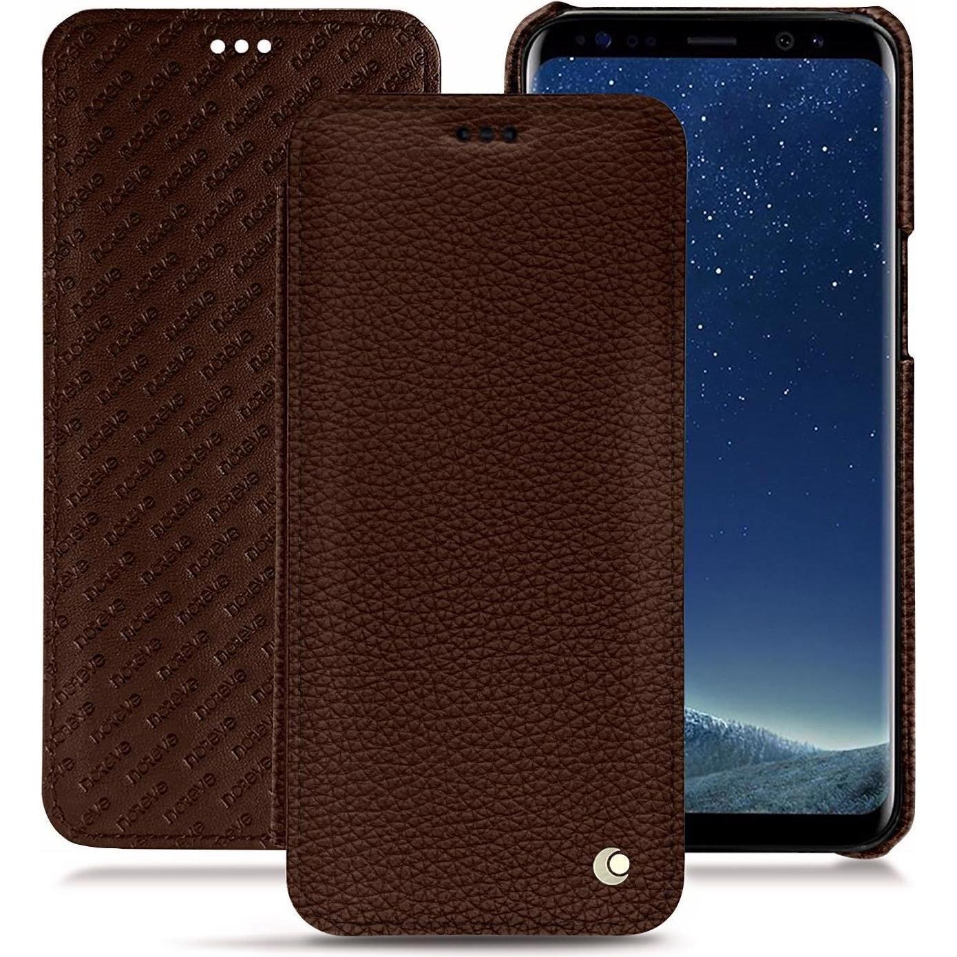 Thumbnail - Noreve Lederschutzhülle horizontal (Samsung Galaxy S8+), Smartphone Hülle, Braun