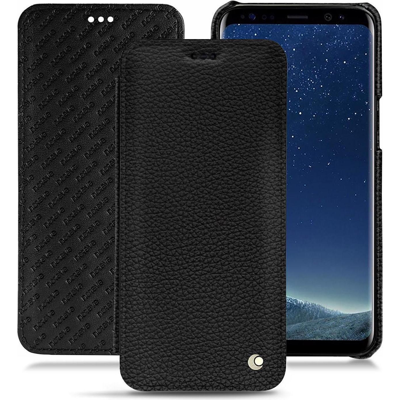 Noreve Lederschutzhülle horizontal (Samsung Galaxy S8+), Smartphone Hülle, Schwarz