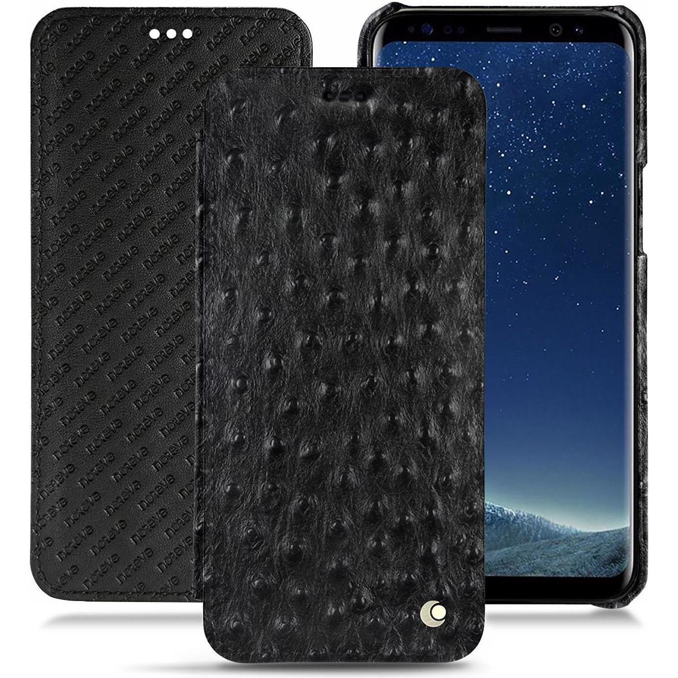 Noreve Lederschutzhülle horizontal (Samsung Galaxy S8+), Smartphone Hülle, Schwarz