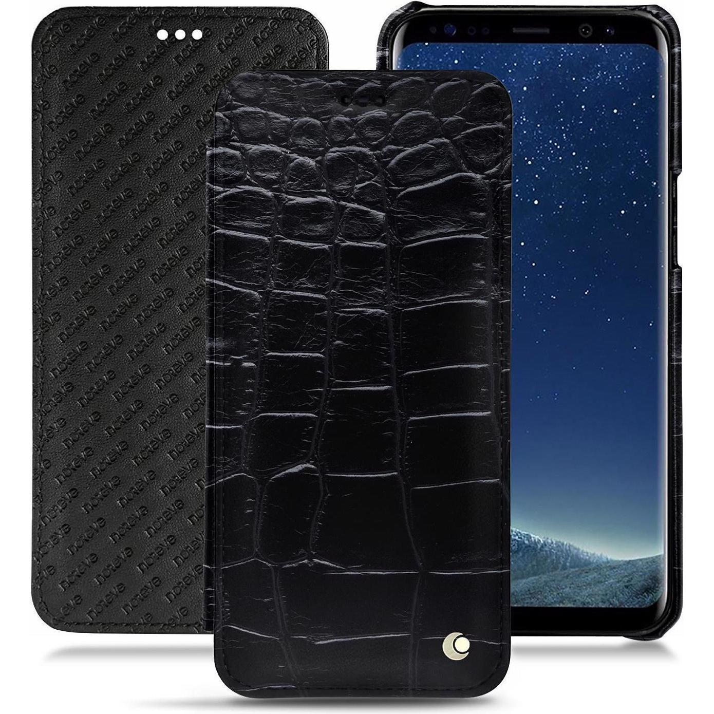Noreve Lederschutzhülle horizontal (Samsung Galaxy S8+), Smartphone Hülle, Schwarz