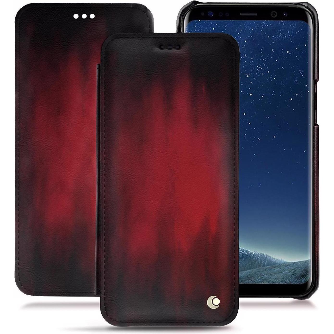 Thumbnail - Noreve Lederschutzhülle horizontal (Samsung Galaxy S8+), Smartphone Hülle, Rot