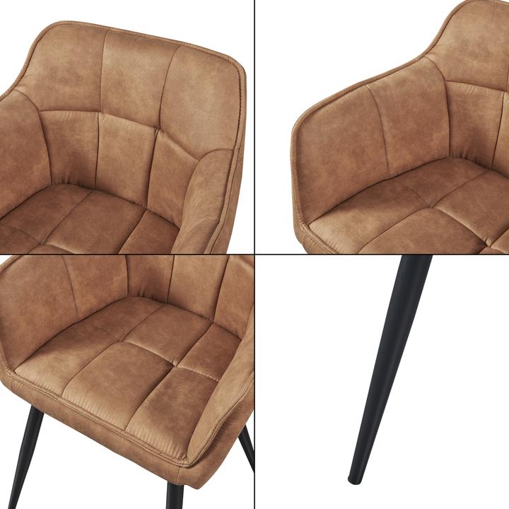 Produktbild En.Casa Esszimmerstuhl 4er Set Birmingham Braun