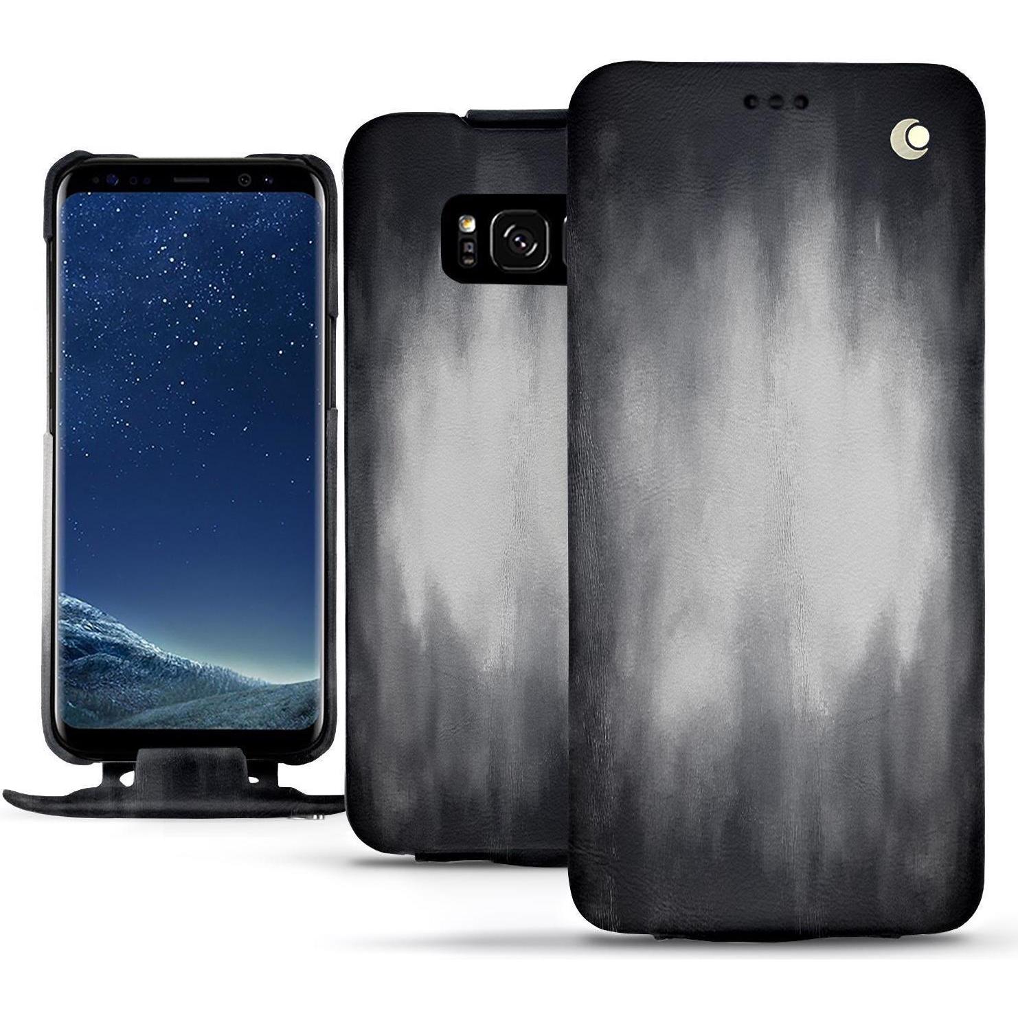 Thumbnail - Noreve Lederschutzhülle vertikal (Samsung Galaxy S8), Smartphone Hülle, Grau