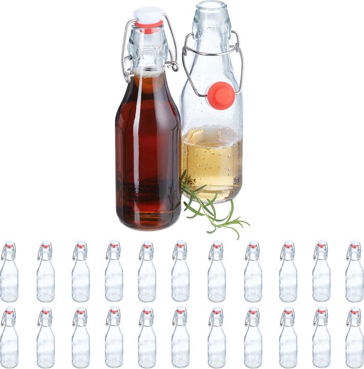 Relaxdays Glass bottles (24 pcs., 0.25 l)