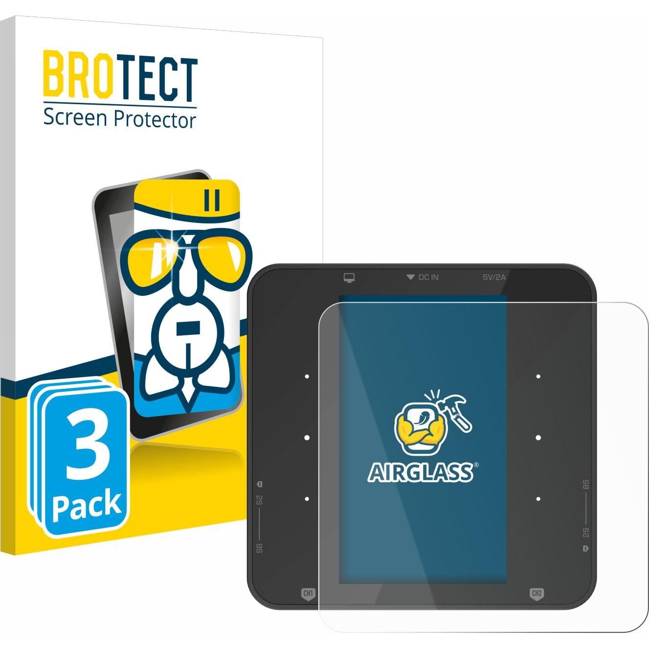 BROTECT AirGlass Panzerglasfolie (3 Stück, Huawei P30), Smartphone Schutzfolie, Transparent