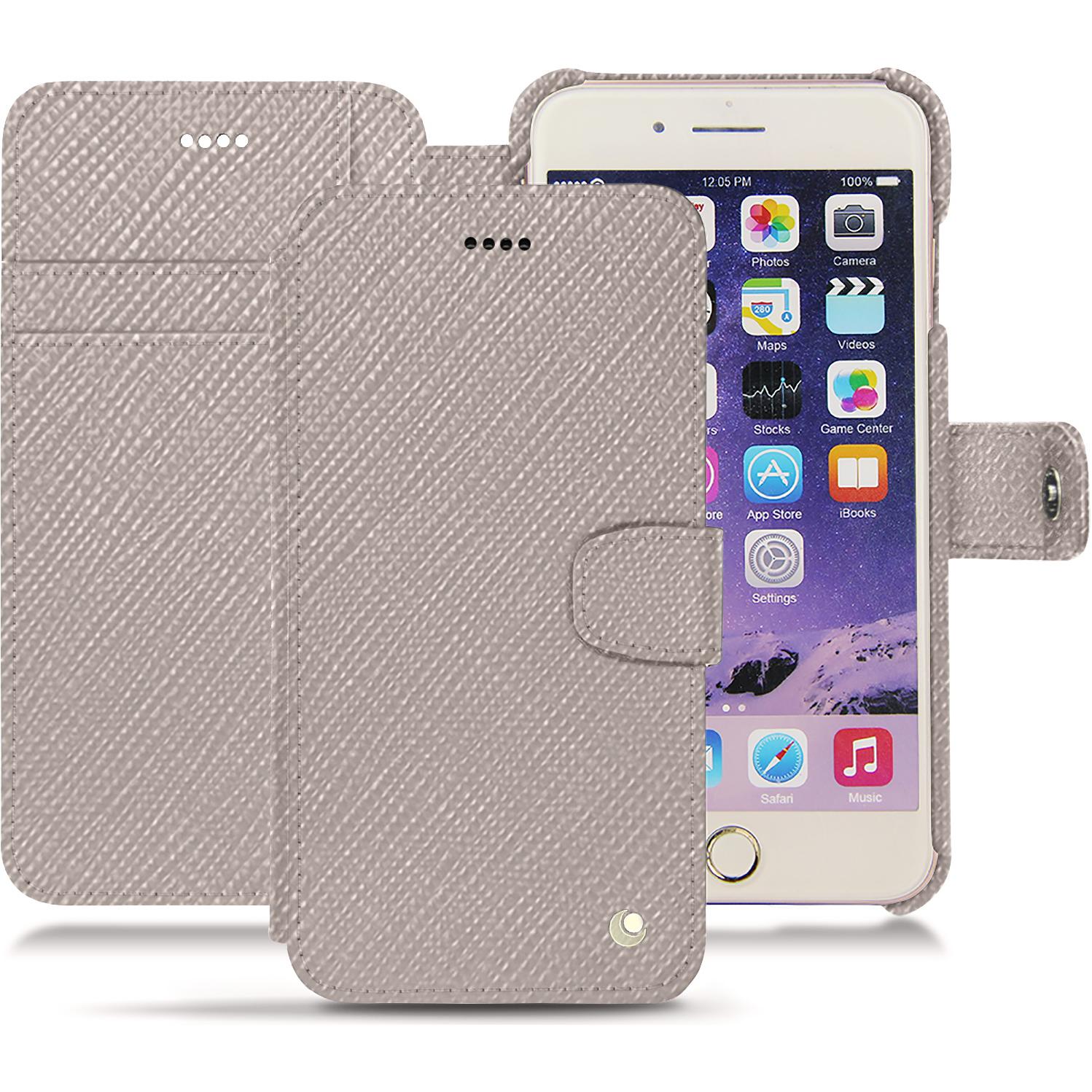 Noreve Lederschutzhülle Wallet (Apple iPhone 7 Plus), Smartphone Hülle, Beige