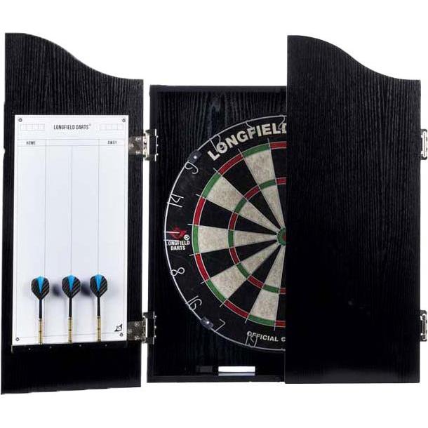 Thumbnail - Longfield Darts Holzschrank mit Sisal-Dartscheibe inkl. Dartset