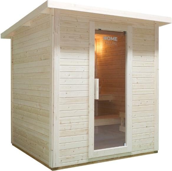 Home Deluxe Saunahaus Outdoor MACAH L- 221 x 217 cm für 4 Personen - Sauna mit 6kW Ofen