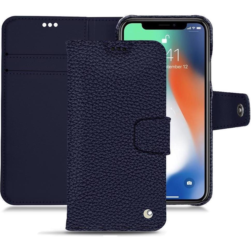 Noreve Lederschutzhülle Wallet (Apple iPhone XR), Smartphone Hülle, Violett