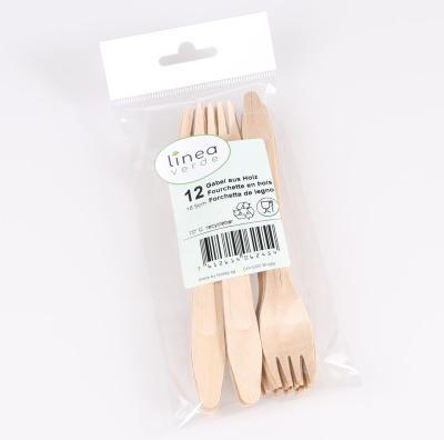 Actual product image Elco Wooden fork 55530012 brown, 12pcs. (12x)