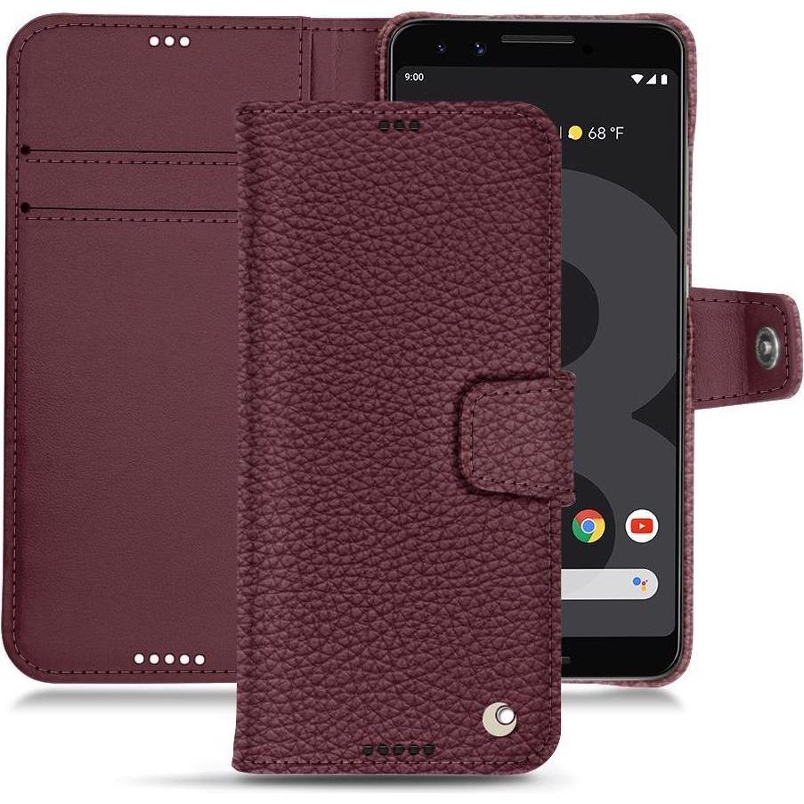 Noreve Lederschutzhülle Wallet (Google Pixel 3 XL), Smartphone Hülle, Violett