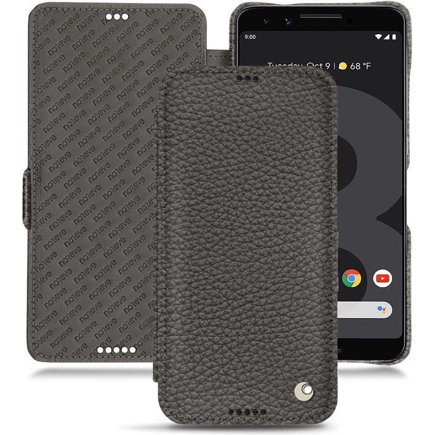 Noreve Lederschutzhülle horizontal (Google Pixel 3 XL), Smartphone Hülle, Grau