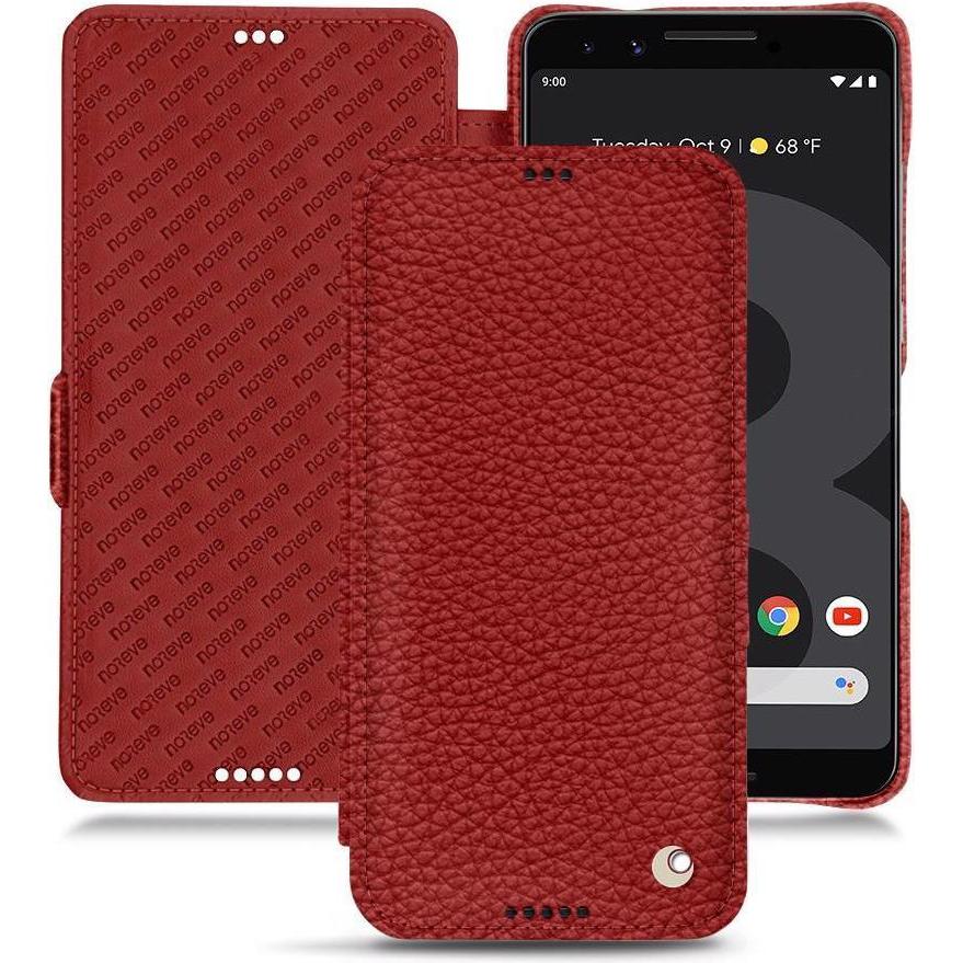 Noreve Lederschutzhülle horizontal (Google Pixel 3 XL), Smartphone Hülle, Rot
