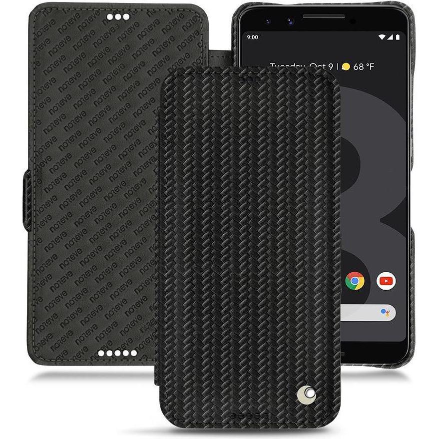 Noreve Lederschutzhülle horizontal (Google Pixel 3 XL), Smartphone Hülle, Schwarz