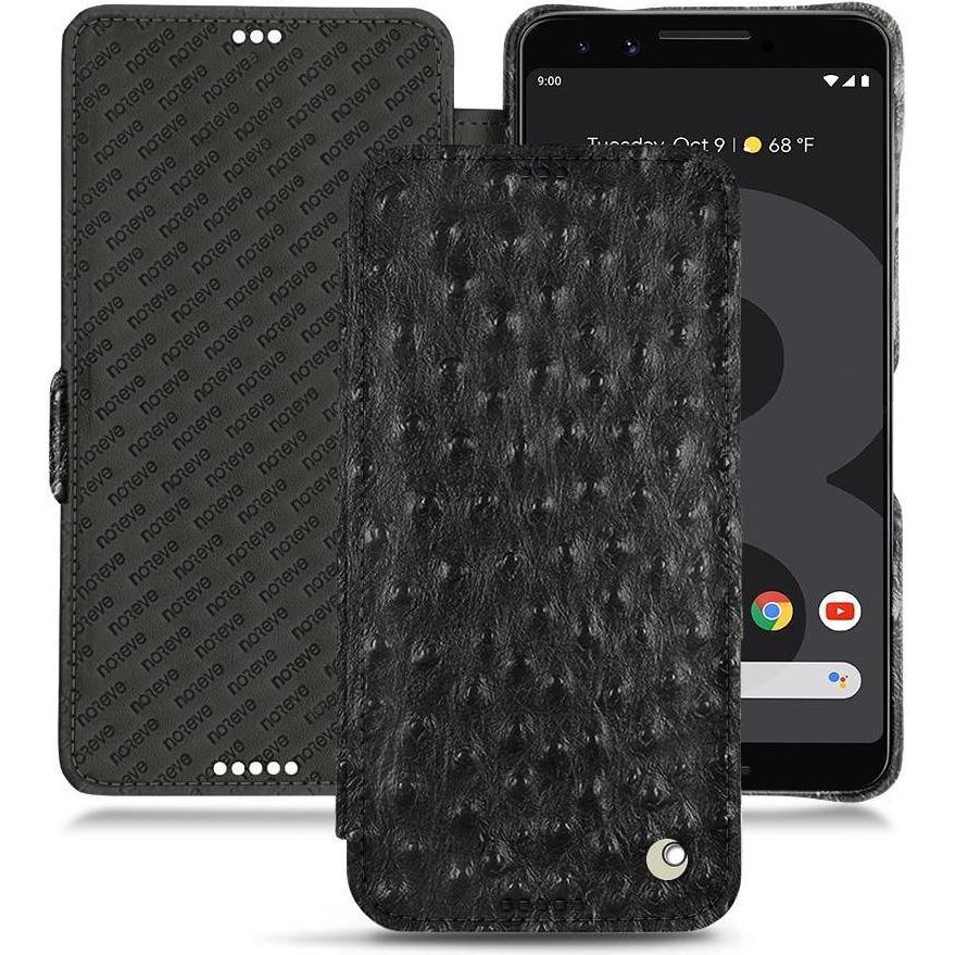 Noreve Lederschutzhülle horizontal (Google Pixel 3 XL), Smartphone Hülle, Schwarz