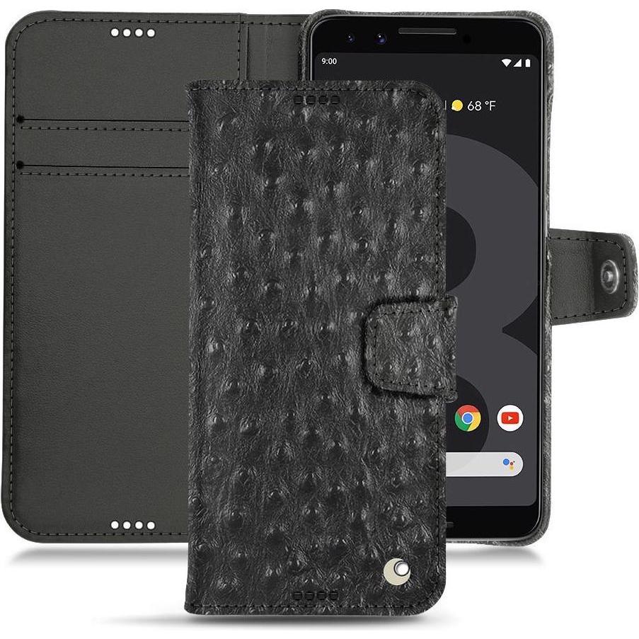 Noreve Lederschutzhülle Wallet (Google Pixel 3), Smartphone Hülle, Schwarz