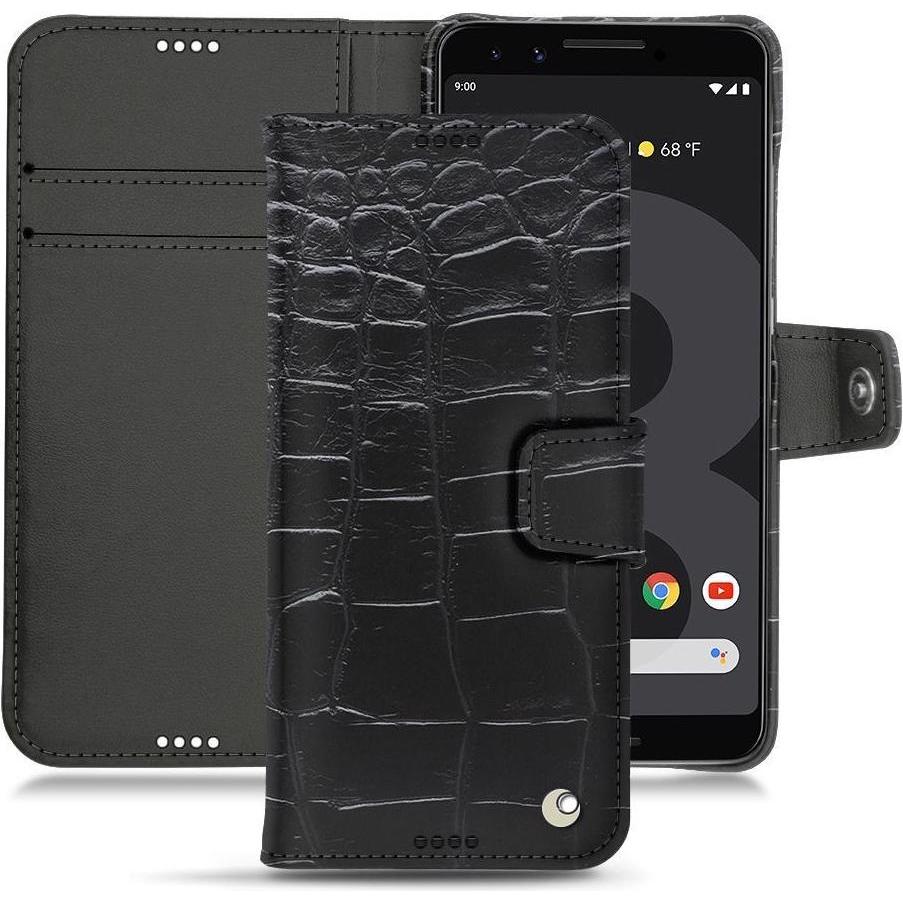 Noreve Lederschutzhülle Wallet (Google Pixel 3), Smartphone Hülle, Schwarz