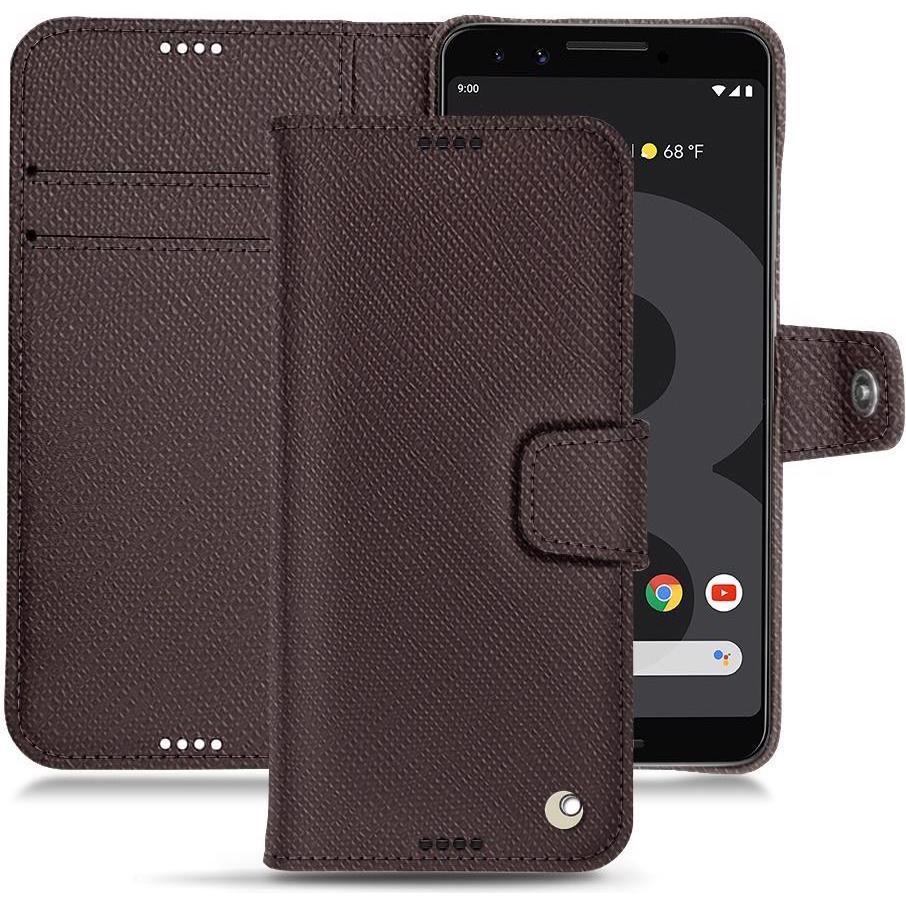 Thumbnail - Noreve Lederschutzhülle Wallet (Google Pixel 3), Smartphone Hülle, Braun