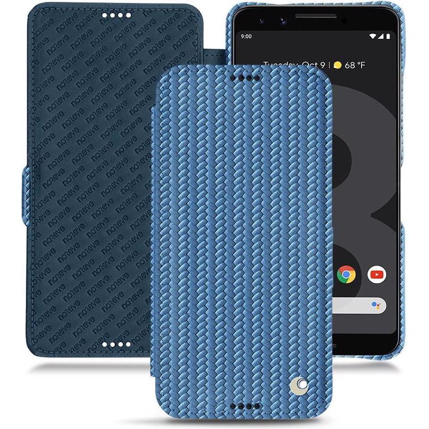 Thumbnail - Noreve Lederschutzhülle horizontal (Google Pixel 3), Smartphone Hülle, Blau