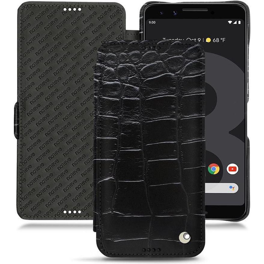 Noreve Lederschutzhülle horizontal (Google Pixel 3), Smartphone Hülle, Schwarz