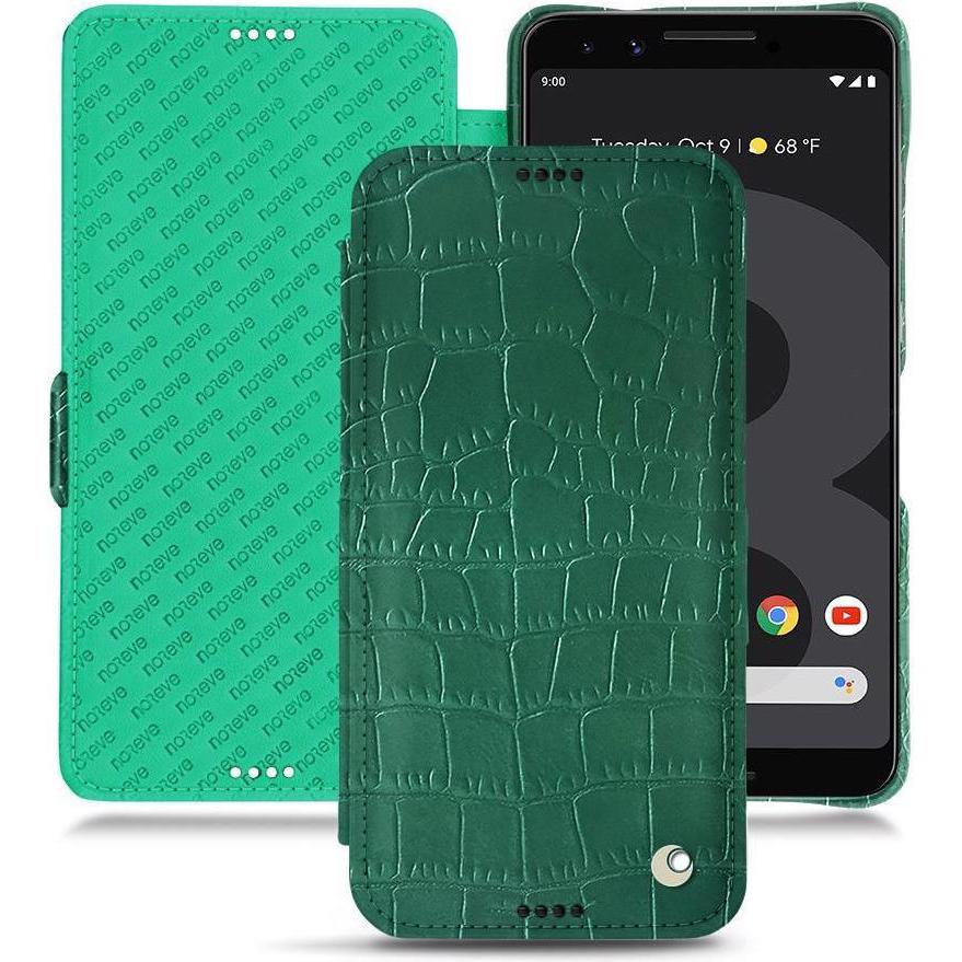 Noreve Lederschutzhülle horizontal (Google Pixel 3), Smartphone Hülle, Grün