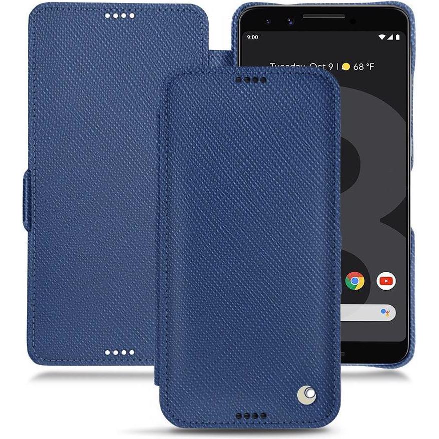 Noreve Lederschutzhülle horizontal (Google Pixel 3), Smartphone Hülle, Blau