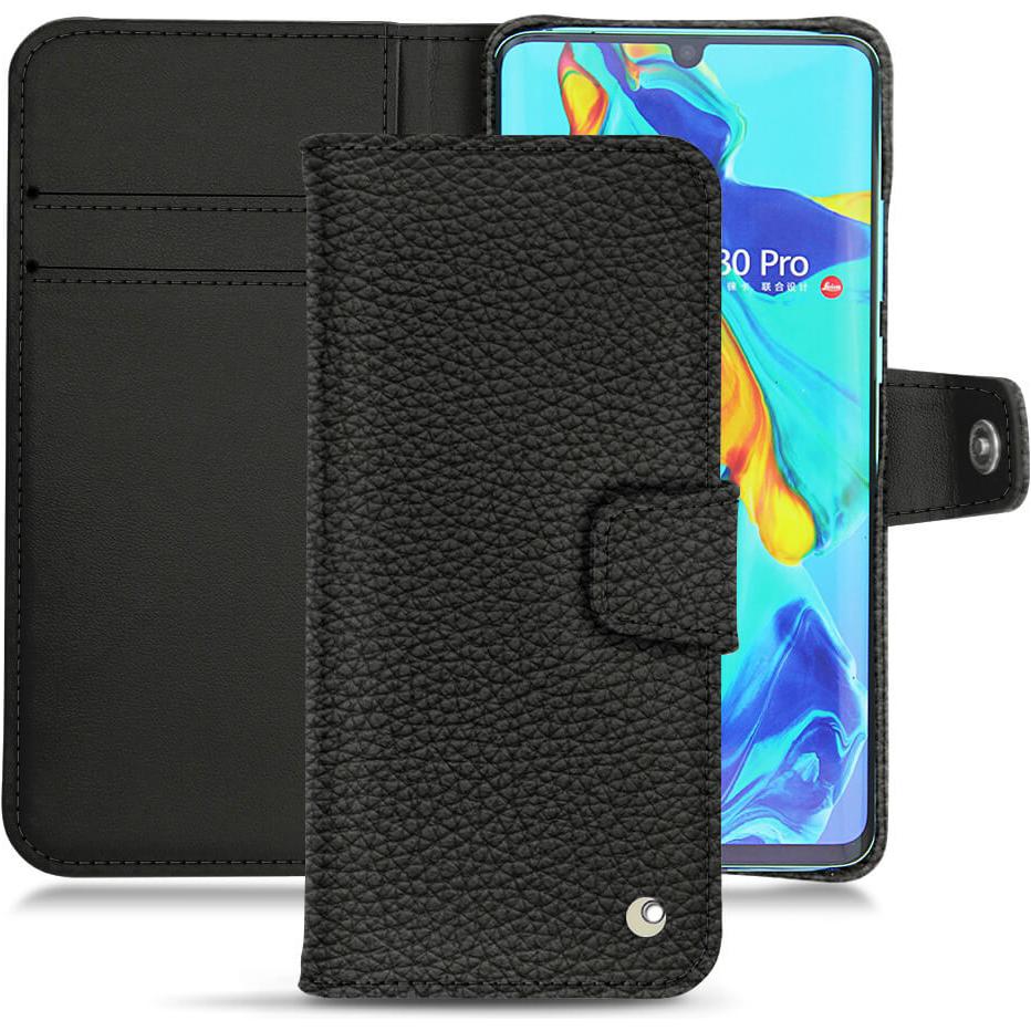 Thumbnail - Noreve Lederschutzhülle Wallet (Huawei P30 Pro), Smartphone Hülle, Schwarz