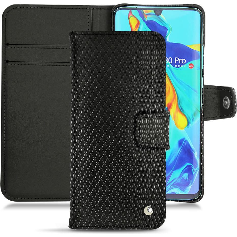 Thumbnail - Noreve Lederschutzhülle Wallet (Huawei P30 Pro), Smartphone Hülle, Schwarz