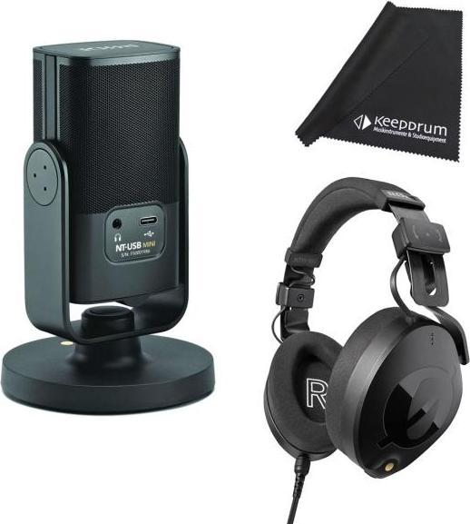 RØDE NT-USB Mini with NTH-100 headphones with cloth