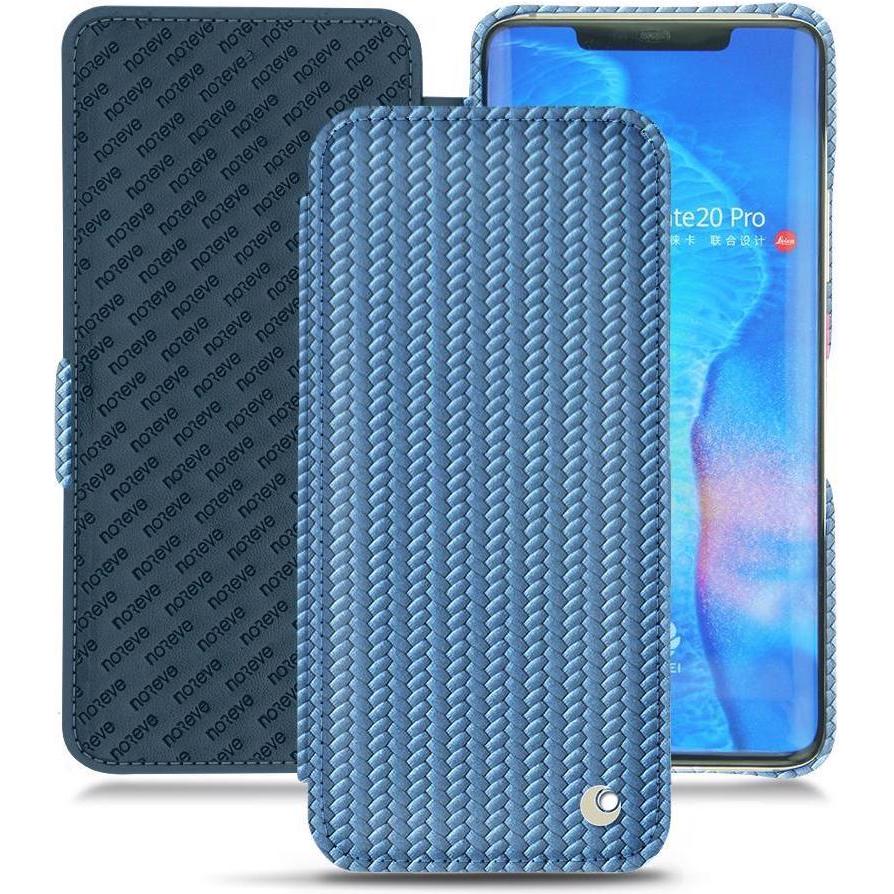 Noreve Lederschutzhülle horizontal (Huawei Mate 20 Pro), Smartphone Hülle, Blau