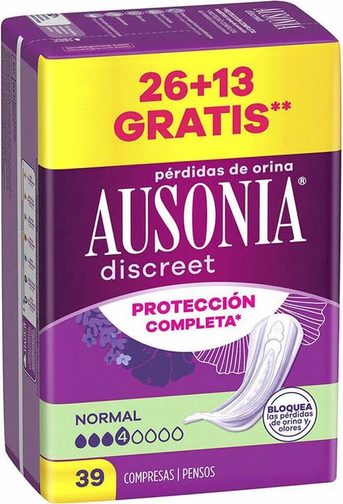 Produktbild Ausonia DISCREET normale Inkontinenzeinlagen 39 Einheiten (39x, Normal)