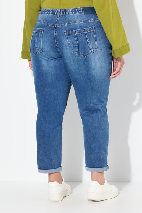 Immagine prodotto Ulla Popken Boyfriend jeans con effetto sdrucito, taglio della gamba ampio e cintura comoda (62)